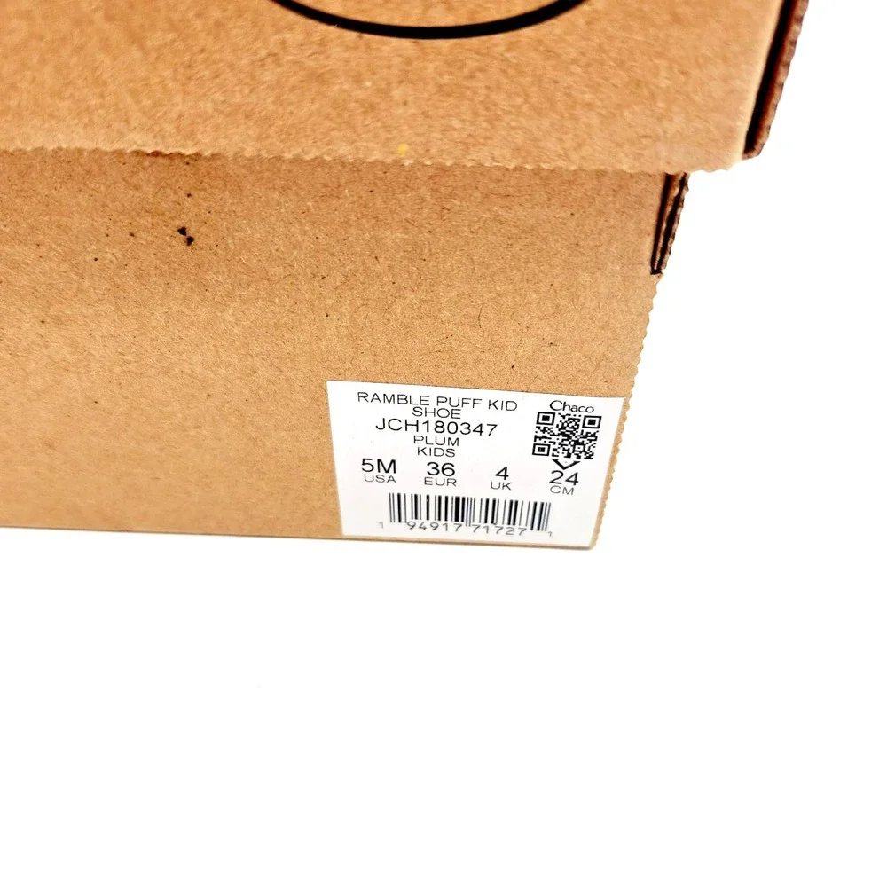Chaco Ramble Puff Boot –‎ Unisex Child Winter Ankle Shoe, Plum, Size 5 Big Kid